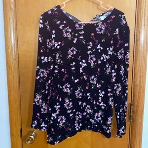 Black Flowered Blouse